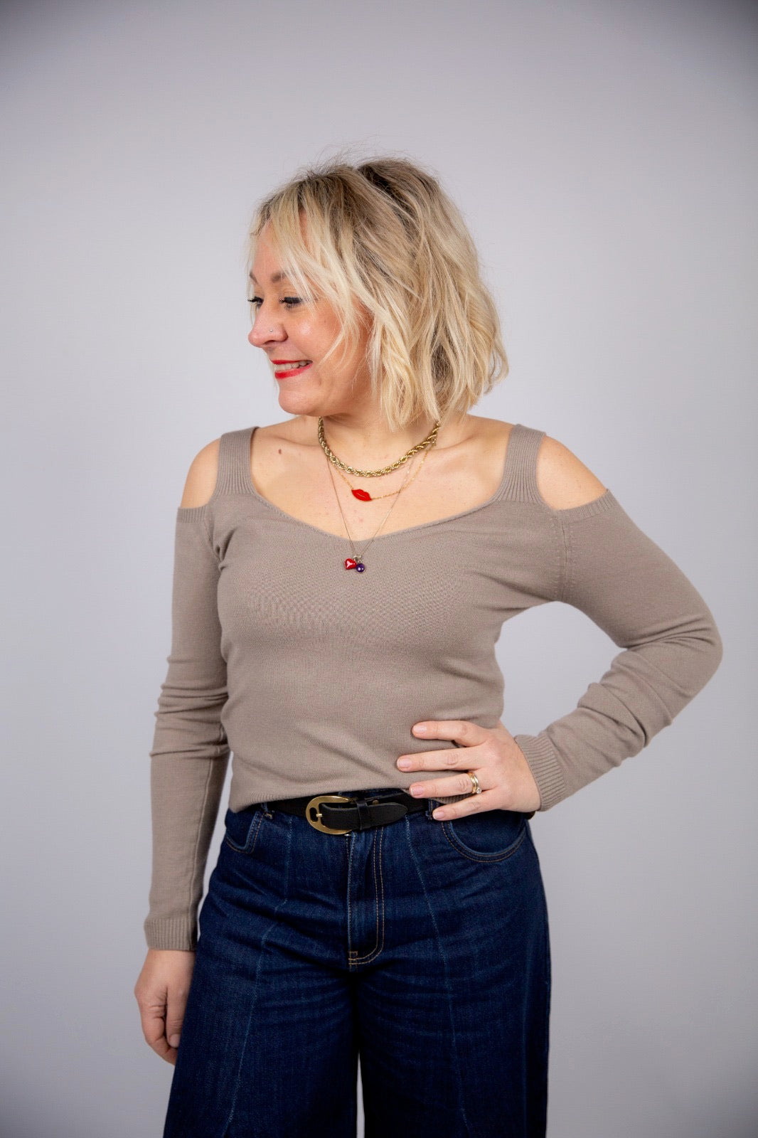Motel diffusione moda Maglia shoulder