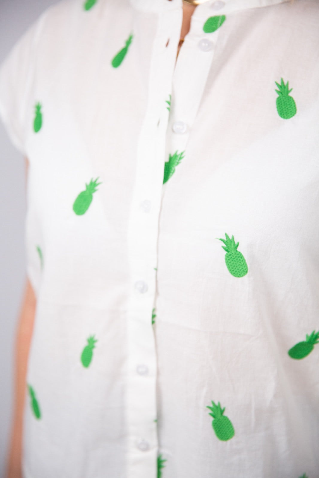 Compania fantastica camicia con Ananas ricamato