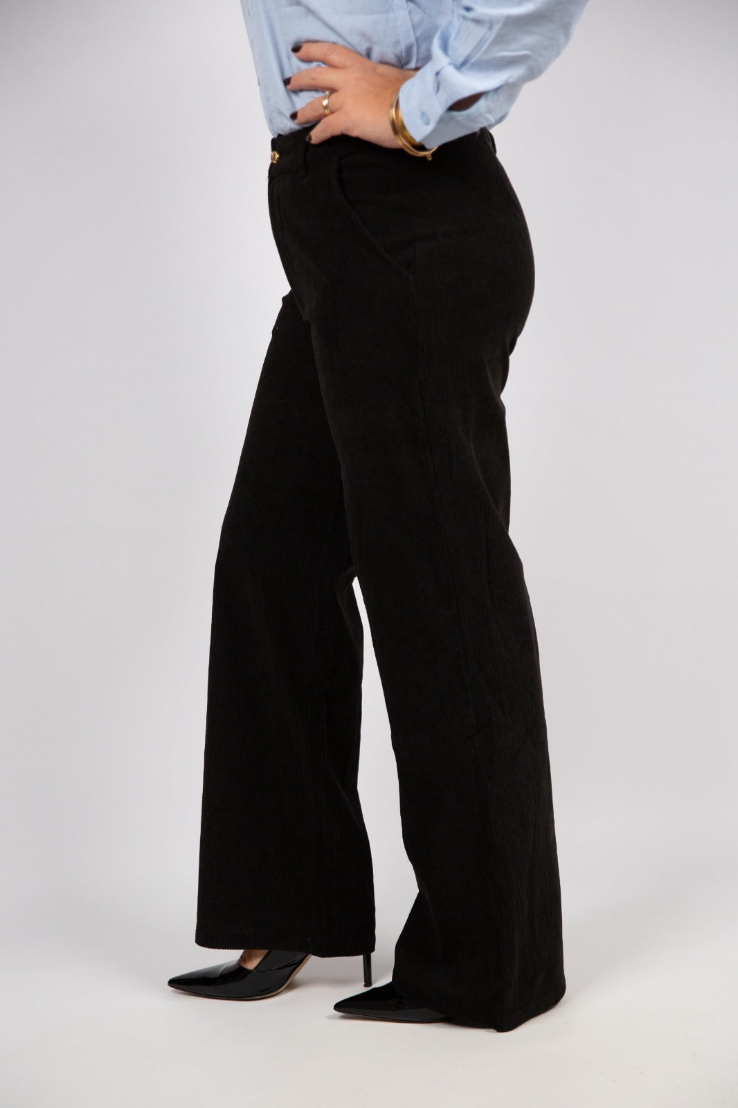 Compania fantastica pantalone in velluto nero