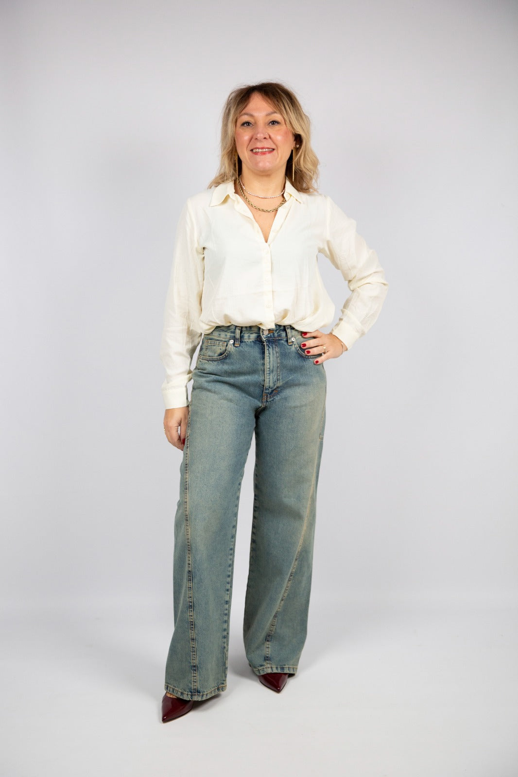 King Kong jeans ergonomico lavaggio thè