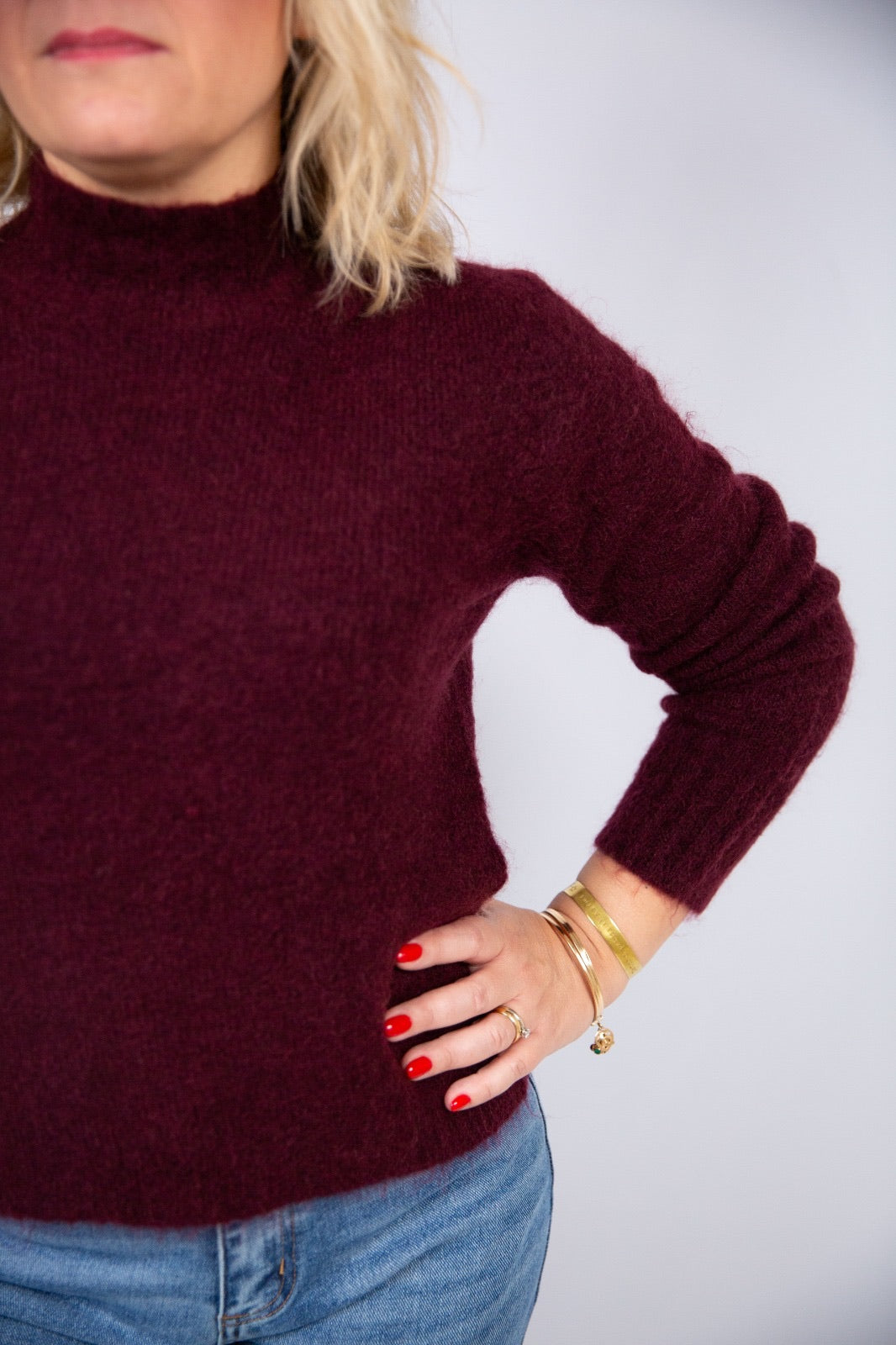 Kaos maglia bordeaux