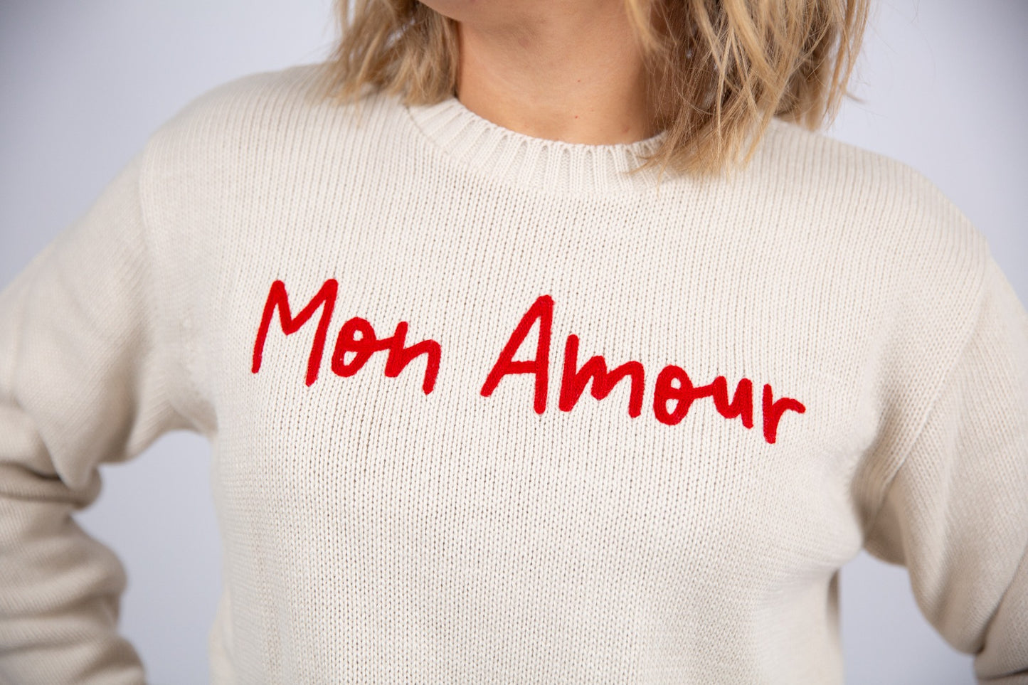 Superculture clothing maglia panna Mon amour