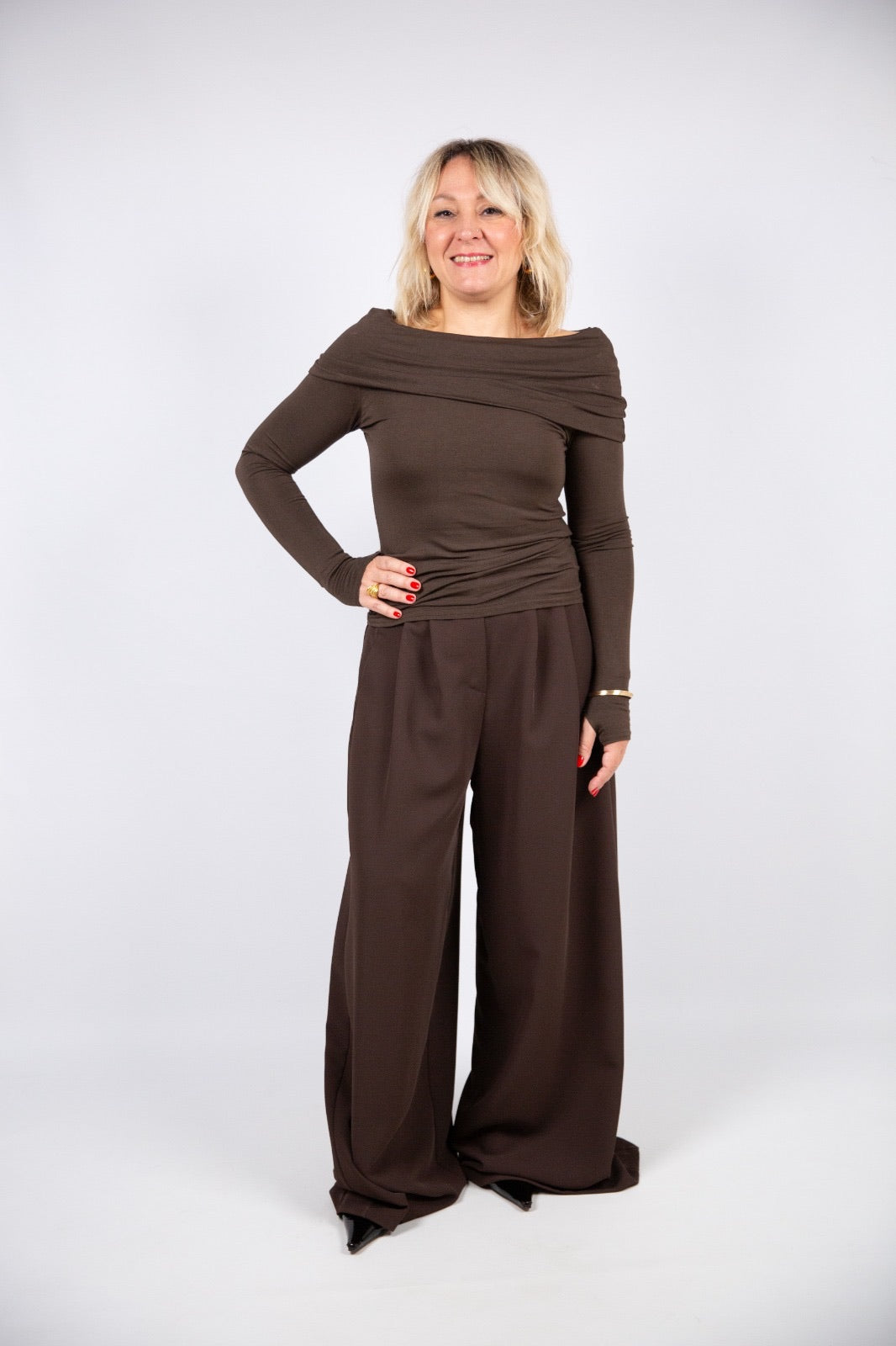 King Kong pantalone con pinces ed elastico dietro