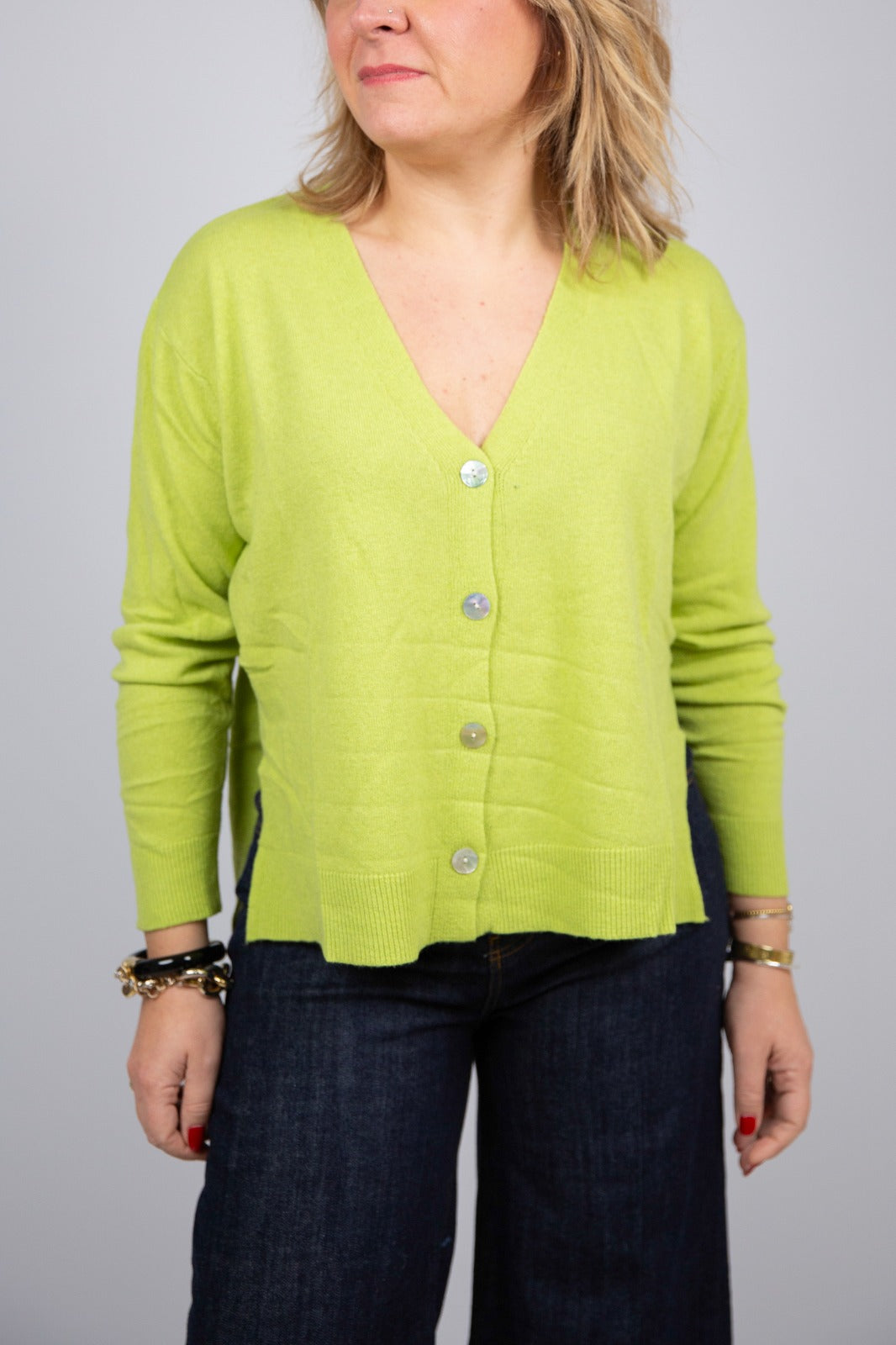 Arita maglia cardigan spacco laterale