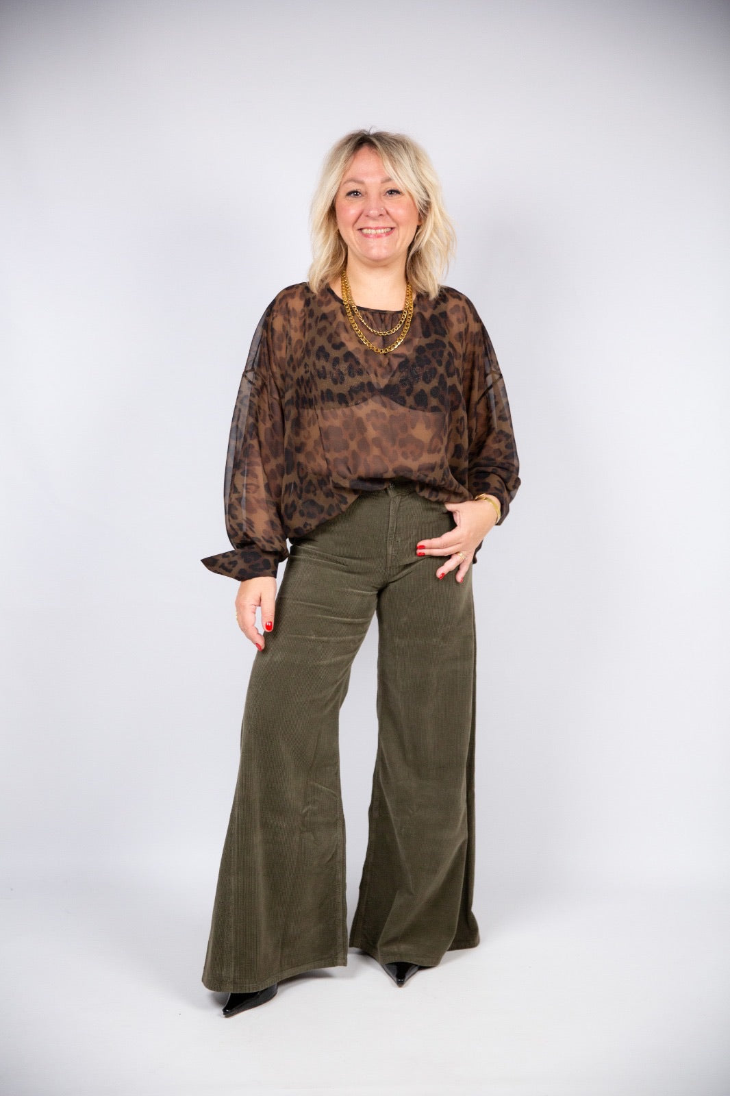 Kaos pantalone in velluto a coste