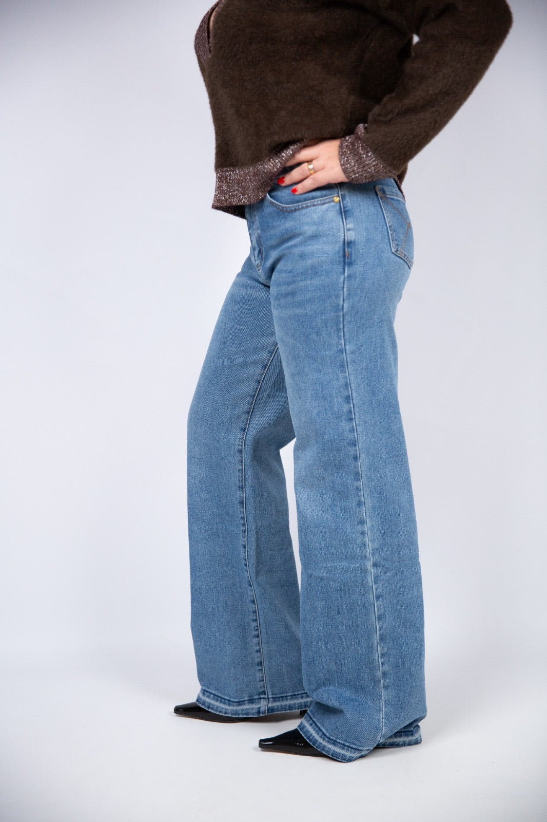 Kaos jeans dritto lavaggio medio