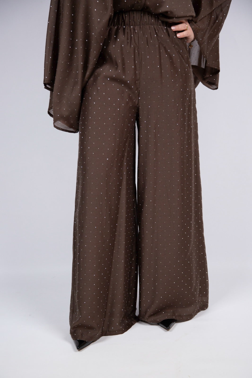 Kaos camicia kimono in voile con punti luce