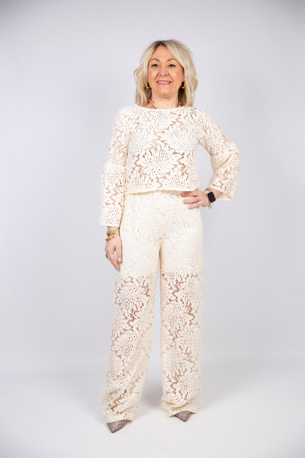Atelier55 Pantalone in pizzo