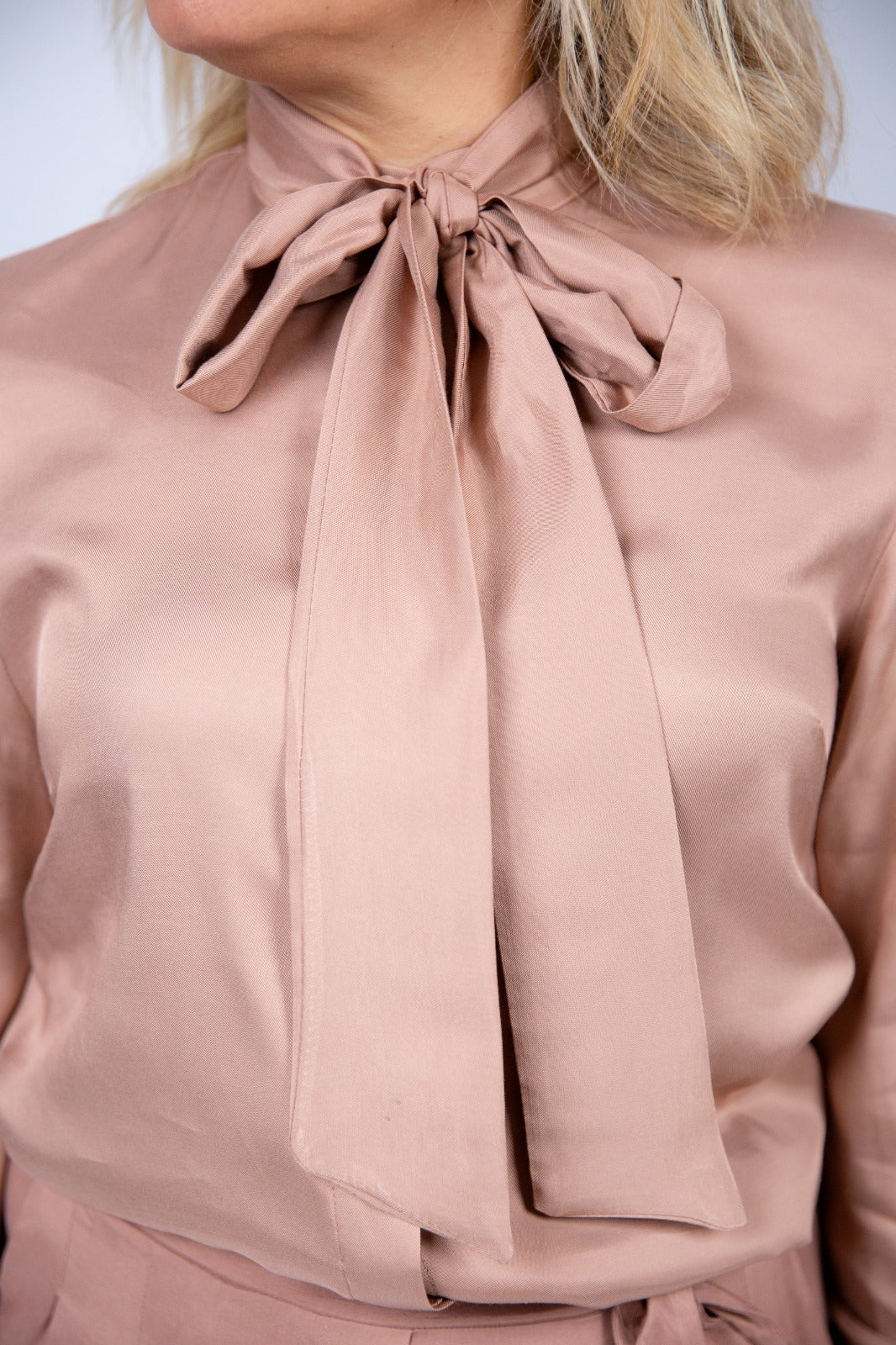 wu side camicia viscosa rosa cipria