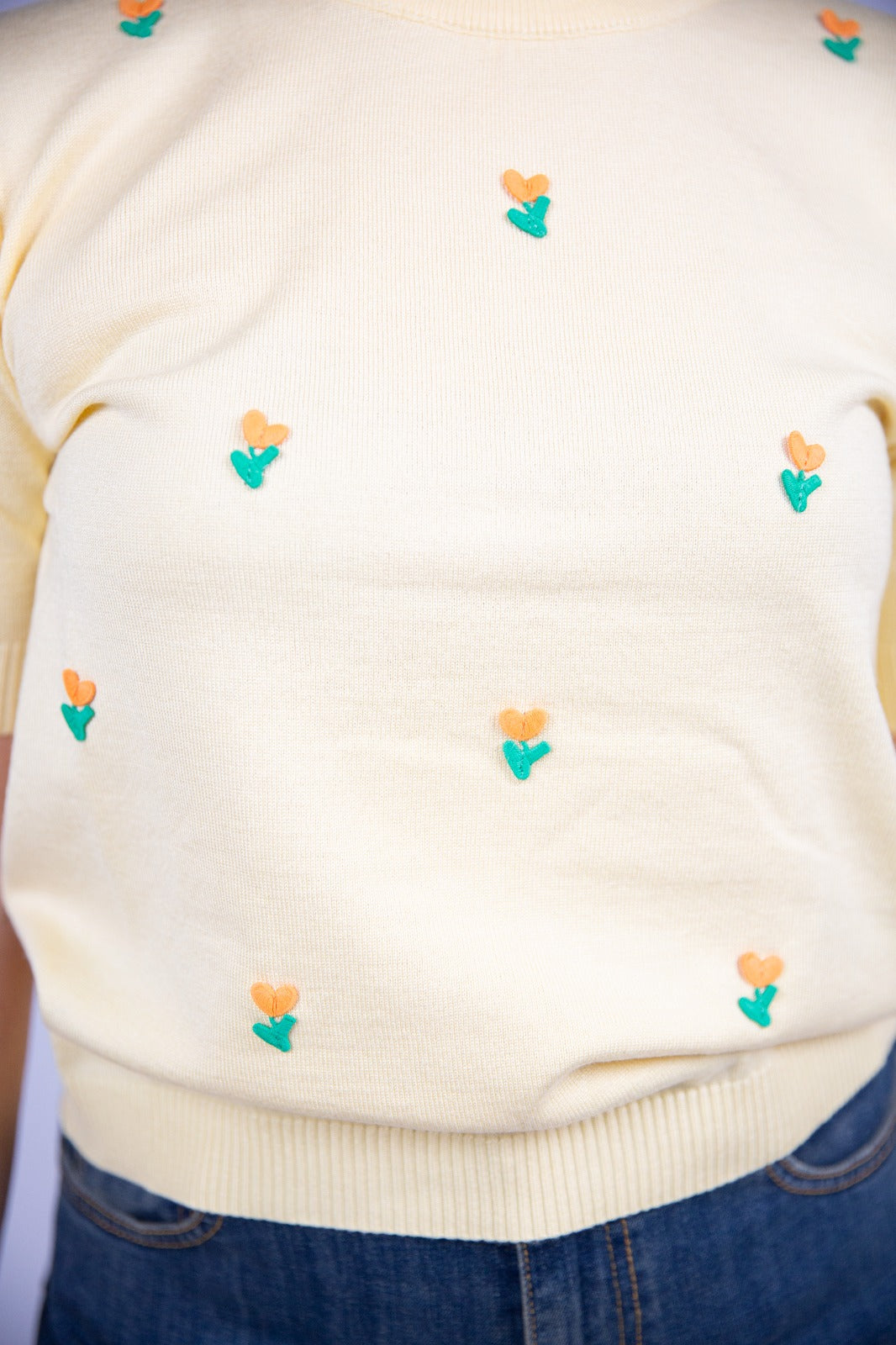 Compania fantastica maglia mezza manica con applicazioni