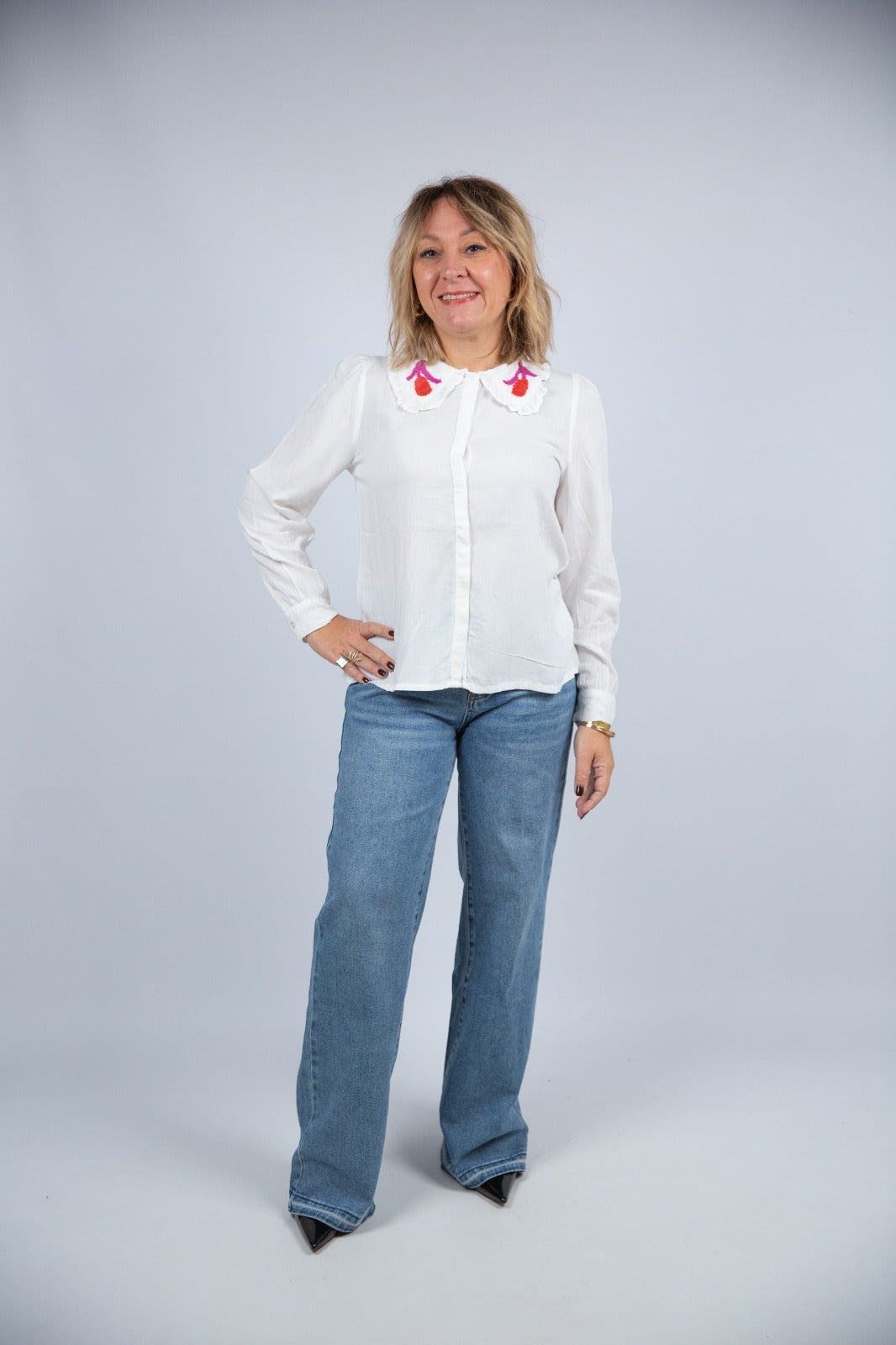 Compania fantastica Camicia con colletto ricamato