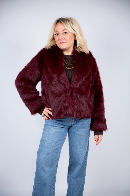 Kaos ecofur con collo a scialle
