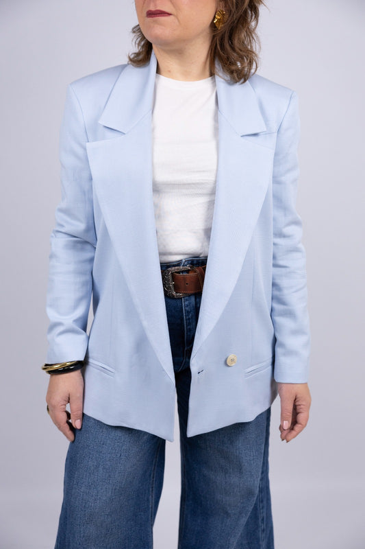 King Kong giacca doppiopetto in lyocell e cotone