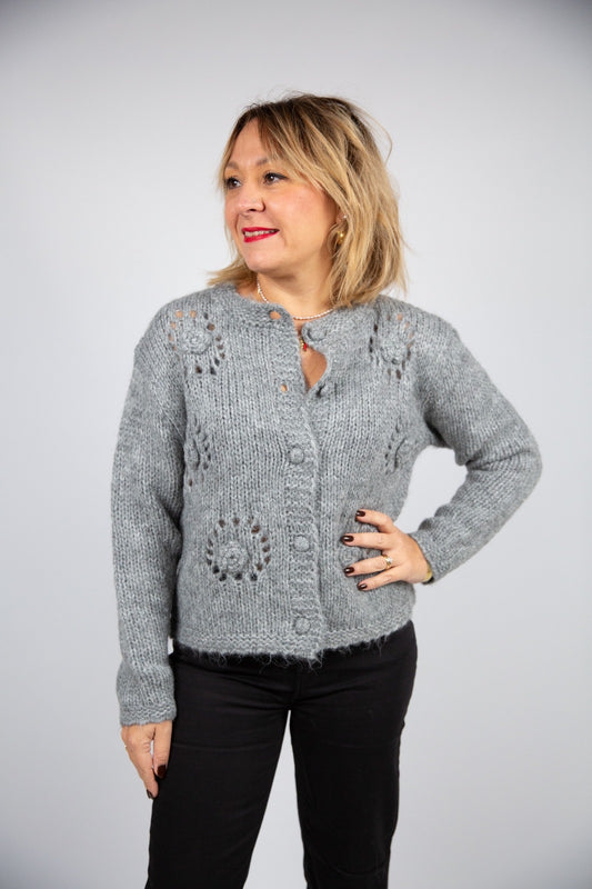Wild pony cardigan con ricamo rose