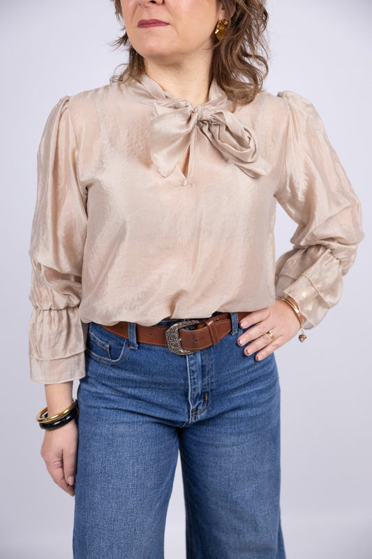 Atelier55 blusa con fiocco