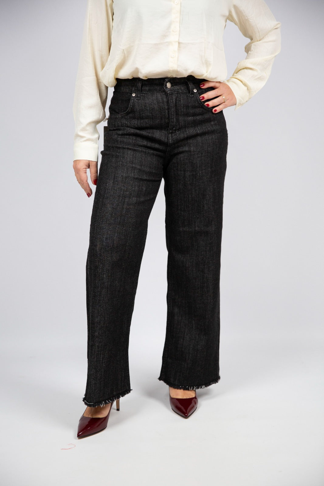 King Kong jeans grigio scuro a X trombetta