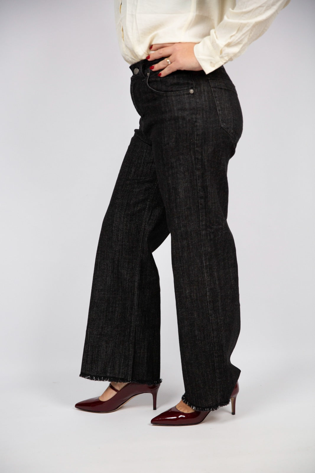 King Kong jeans grigio scuro a X trombetta