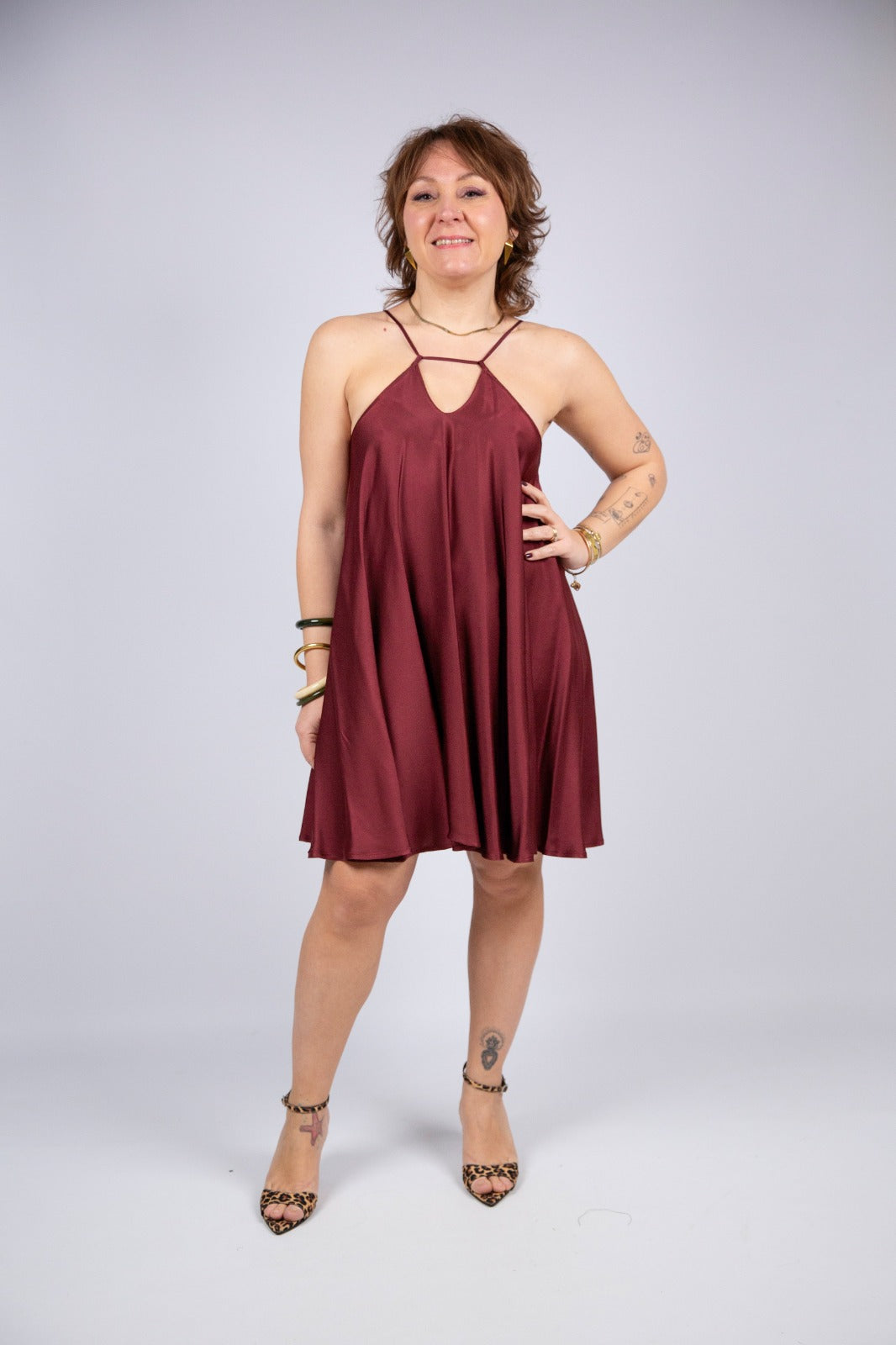 Kaos abito corto con spallina