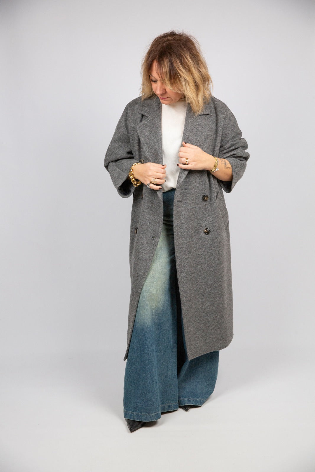 Motel Cappoto misto lana Grigio