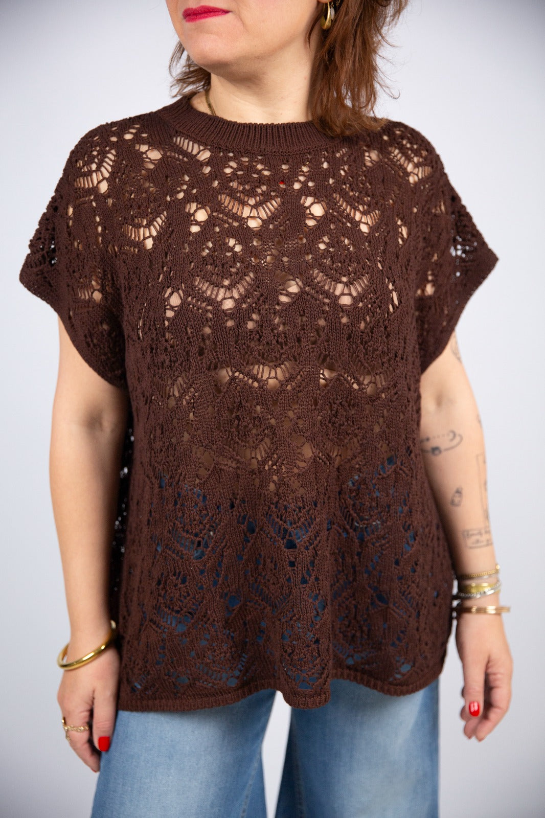 King Kong maglia in crochet di cotone