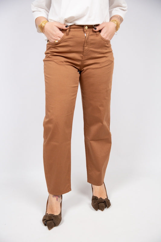 Kaos pantalone barrel tabacco