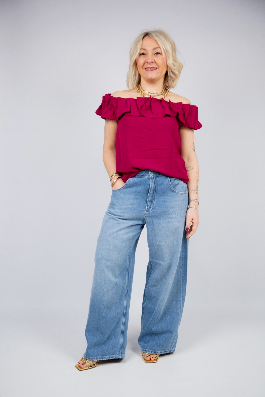 Compania fantastica top scollo bardot