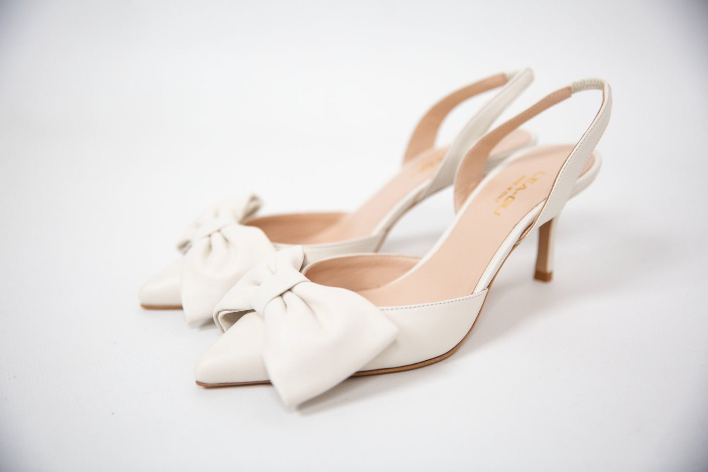 Lea gu slingback panna con fiocco