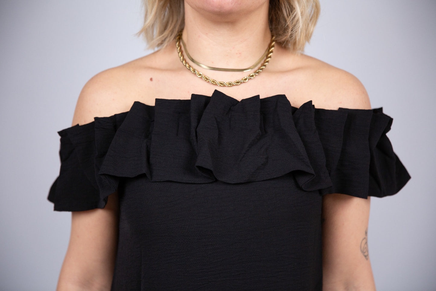 Compania fantastica Vestito lungo scollo Bardot