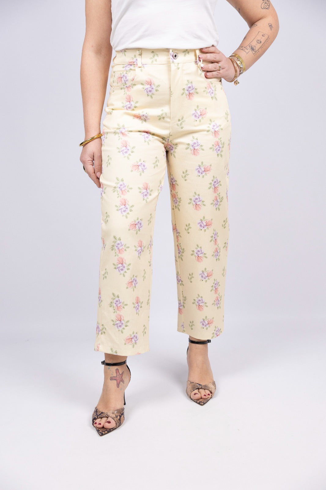 Wiya pantalone con stampa fiori