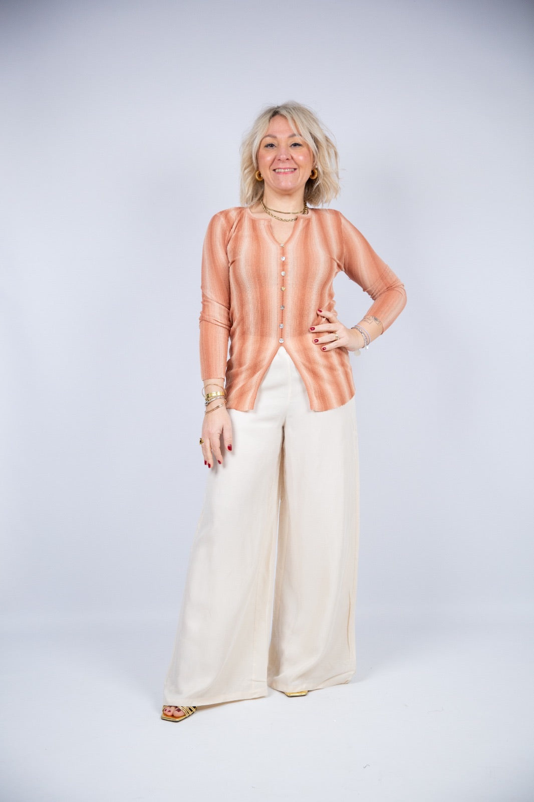 Wild pony pantalone palazzo crema