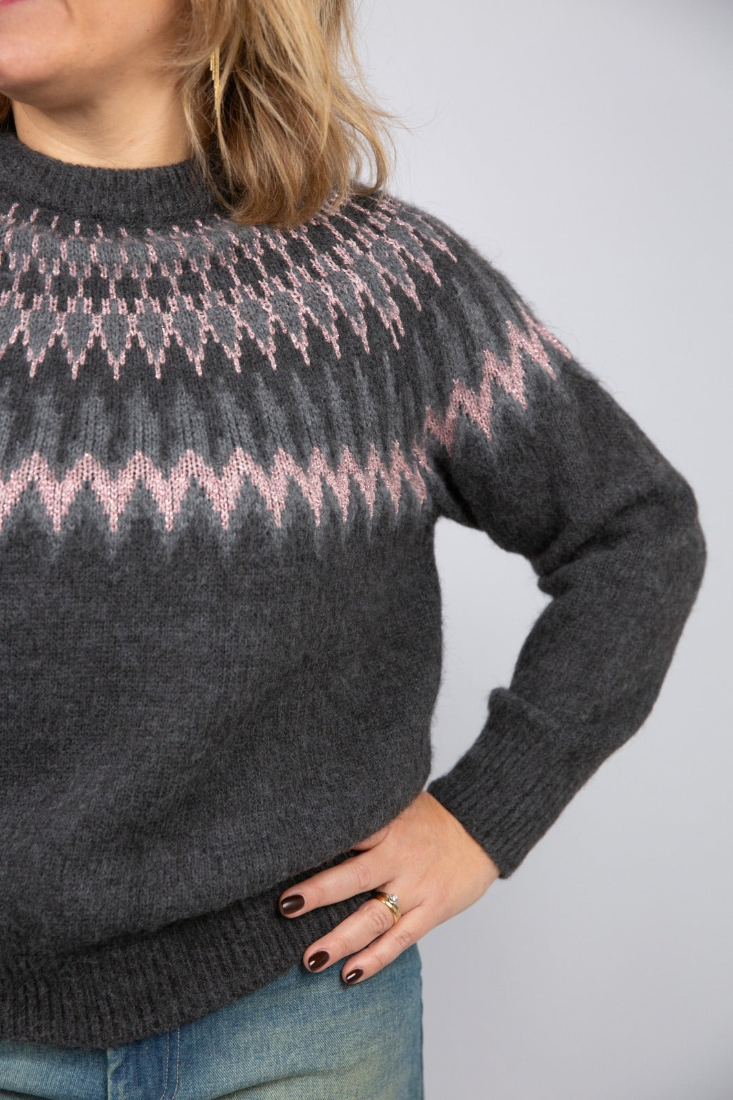 Motel Maglia  con greca multicolor