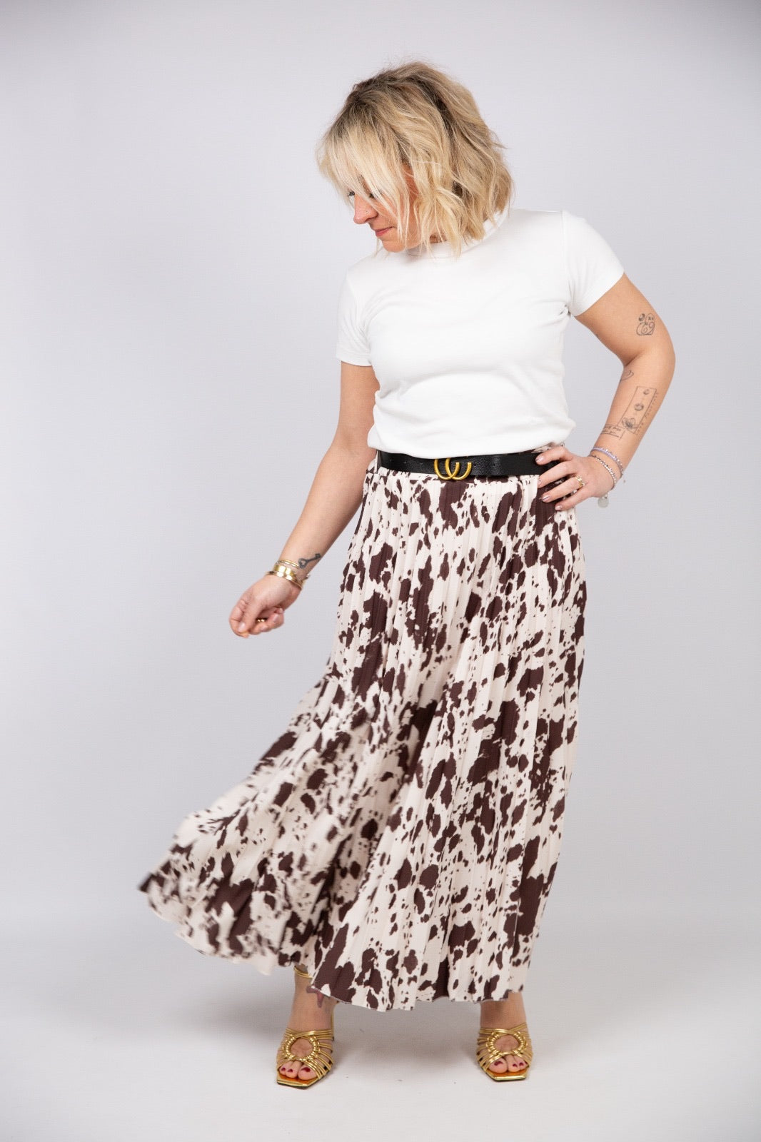 Atelier55 gonna cow print