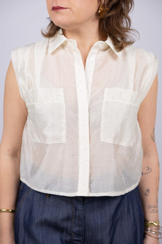 Kaos camicia con micro punti luce