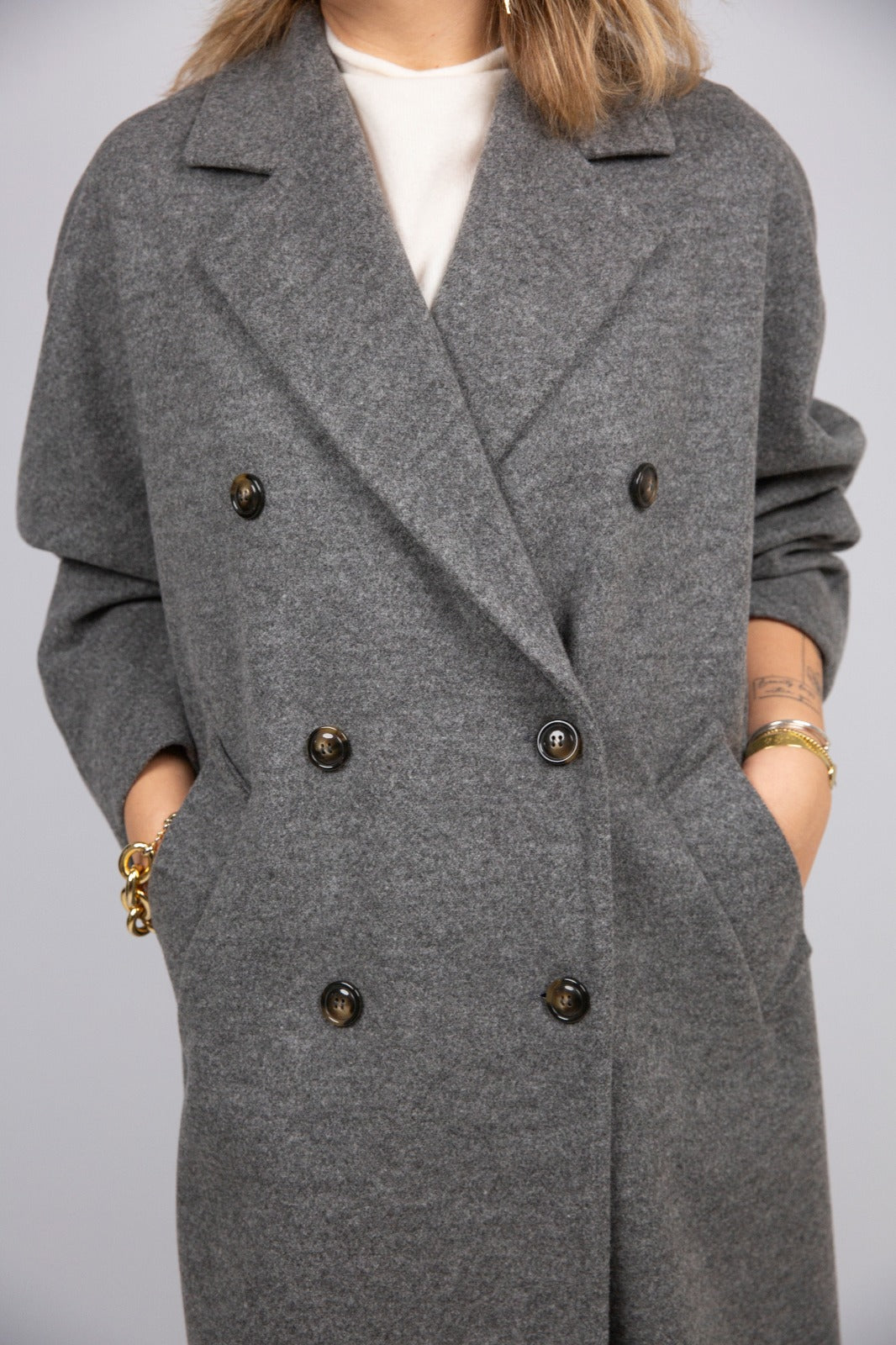 Motel Cappoto misto lana Grigio