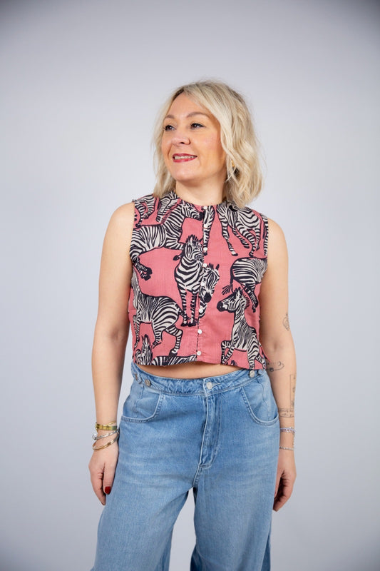 Compania fantastica Blusa stampa zebra