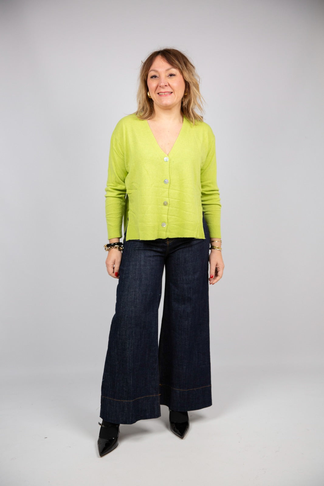 Arita maglia cardigan spacco laterale