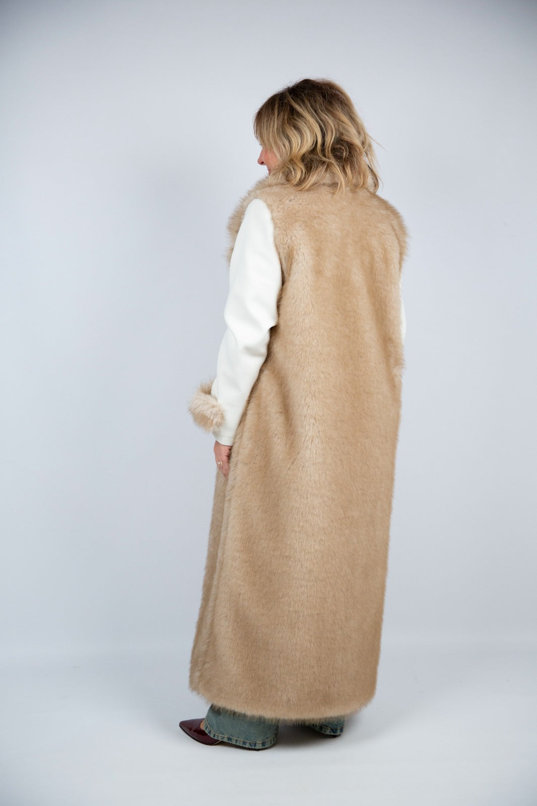 King Kong cappotto ecofur beige