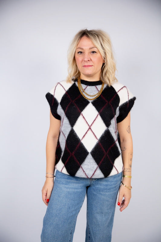 Kaos gilet a losanghe