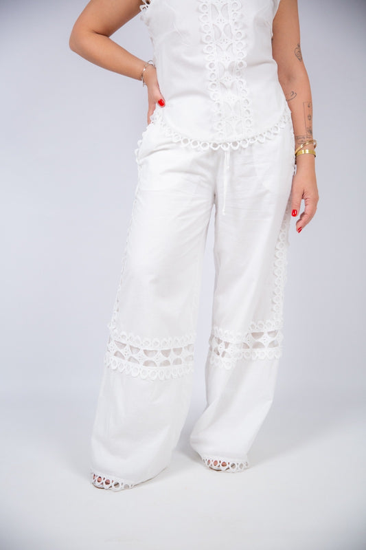 Motel diffusione moda pantalone in mussola di cotone