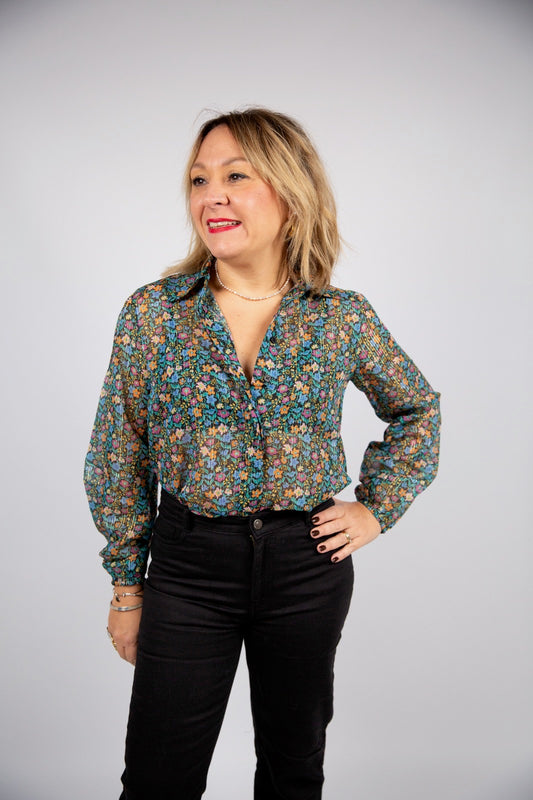 Compania fantastica camicia micro fiorellini