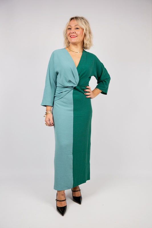 Compania Fantastica Vestito bicolore con Nodo