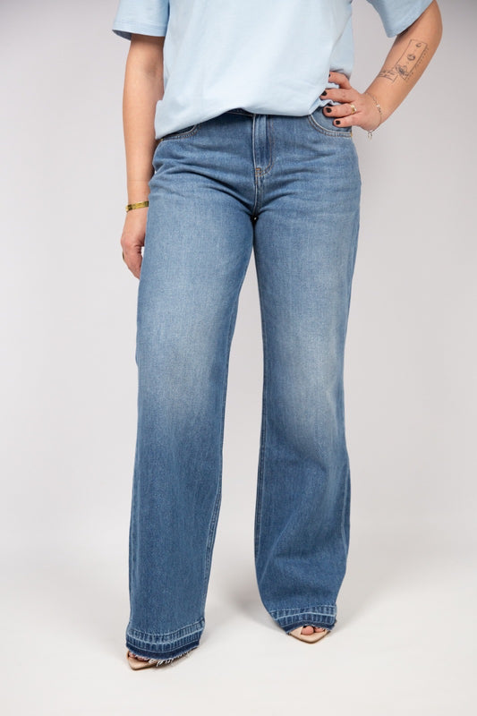 Kaos Jeans wide leg  lavaggio medio