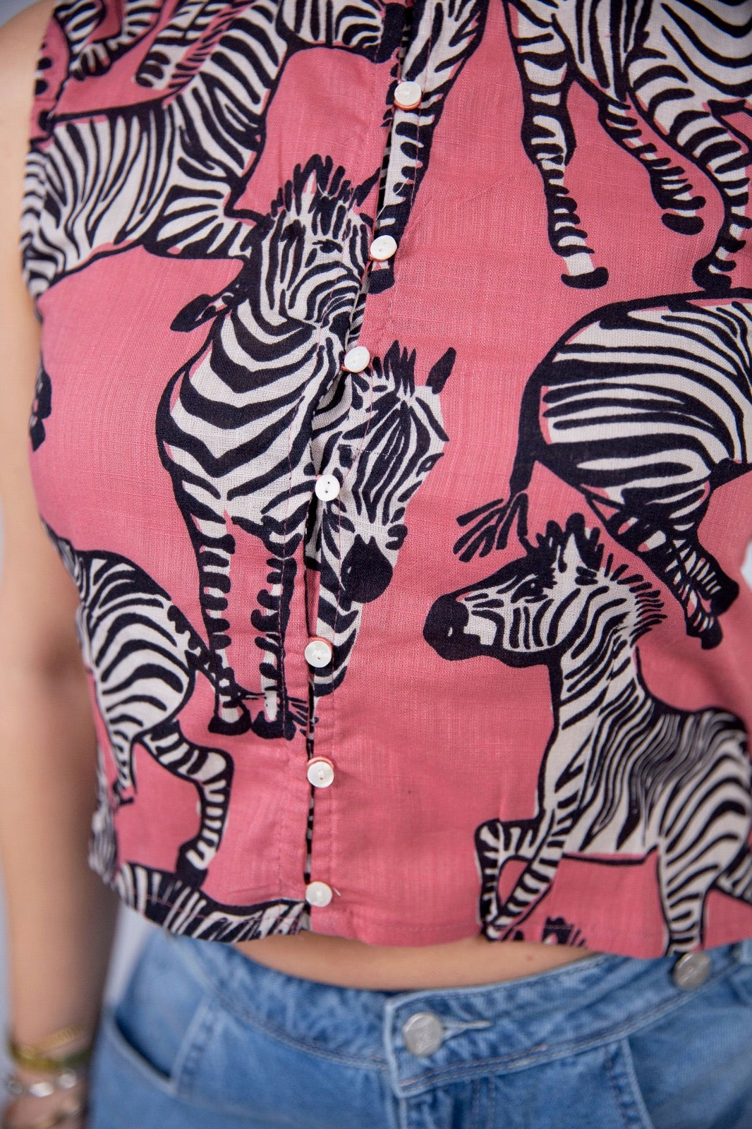 Compania fantastica Blusa stampa zebra