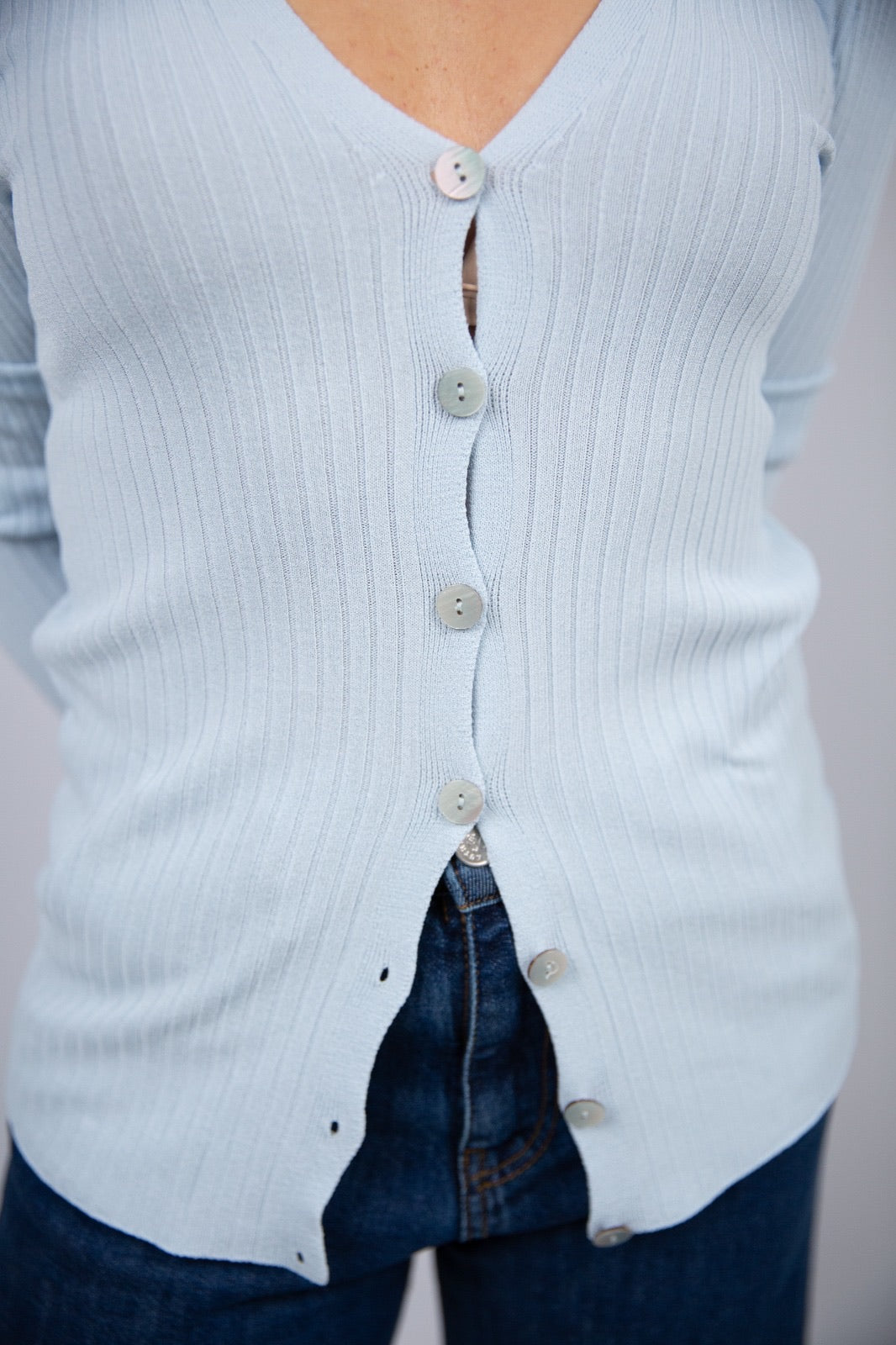 Spazio sand Cardigan Lizzy a coste