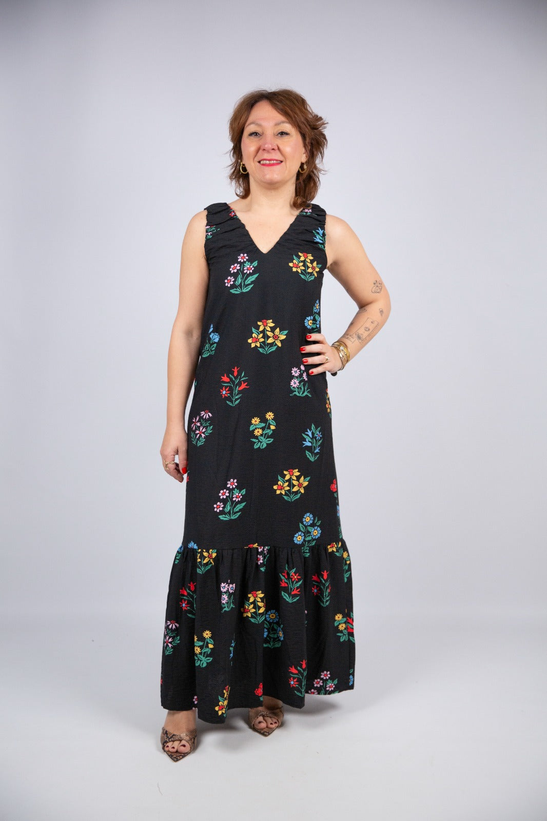 Compania fantastica vestito lungo floreale