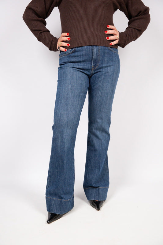Kaos jeans zampa blu