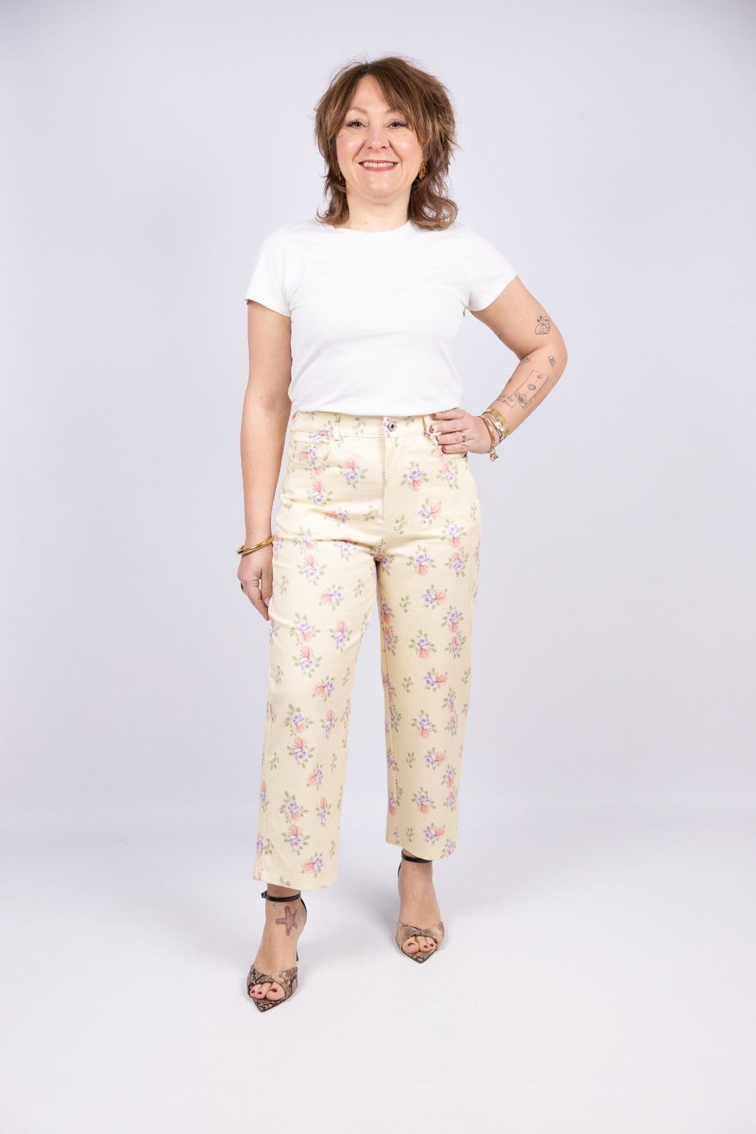 Wiya pantalone con stampa fiori