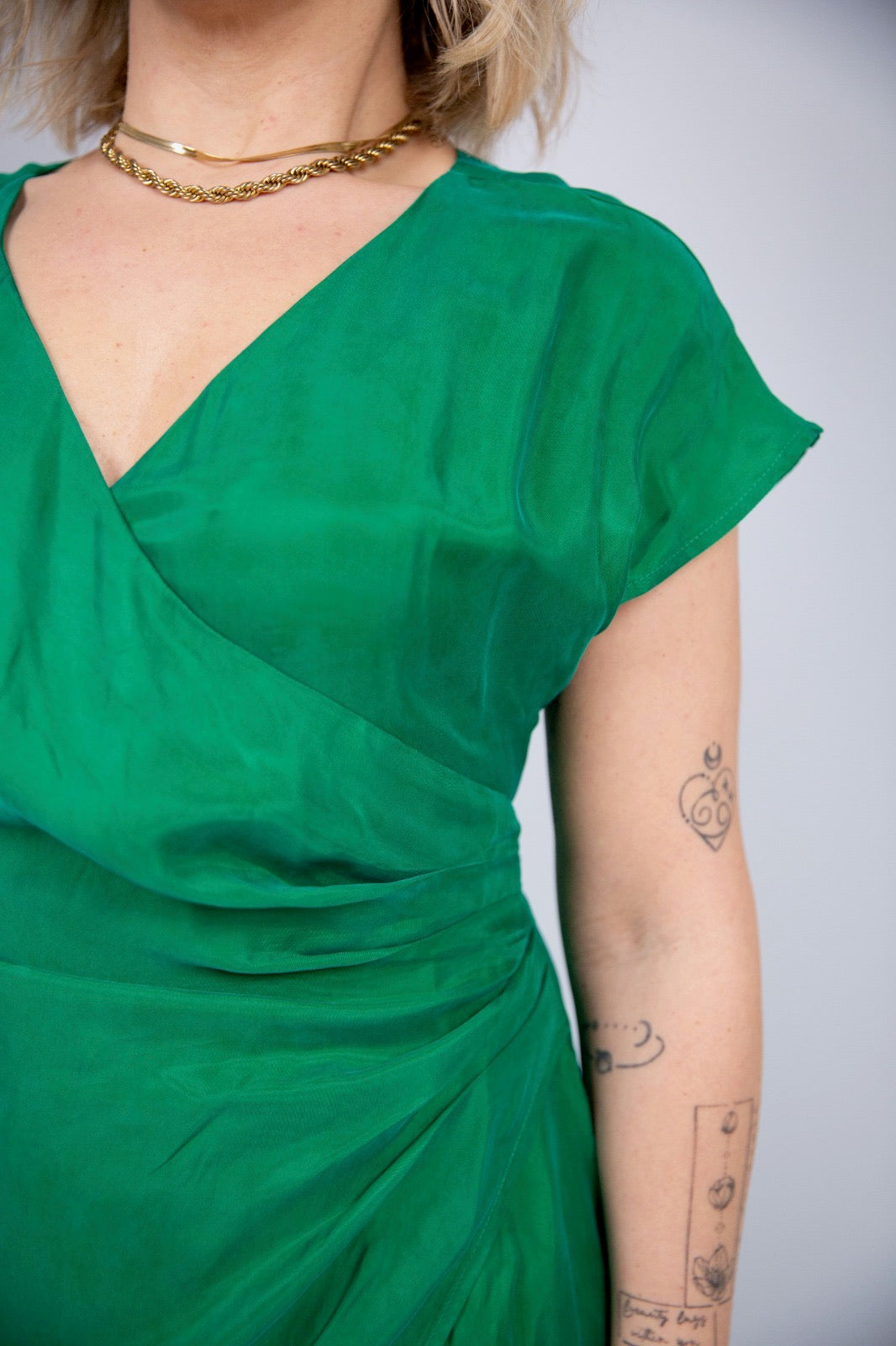Wild pony Vestito verde con spacco
