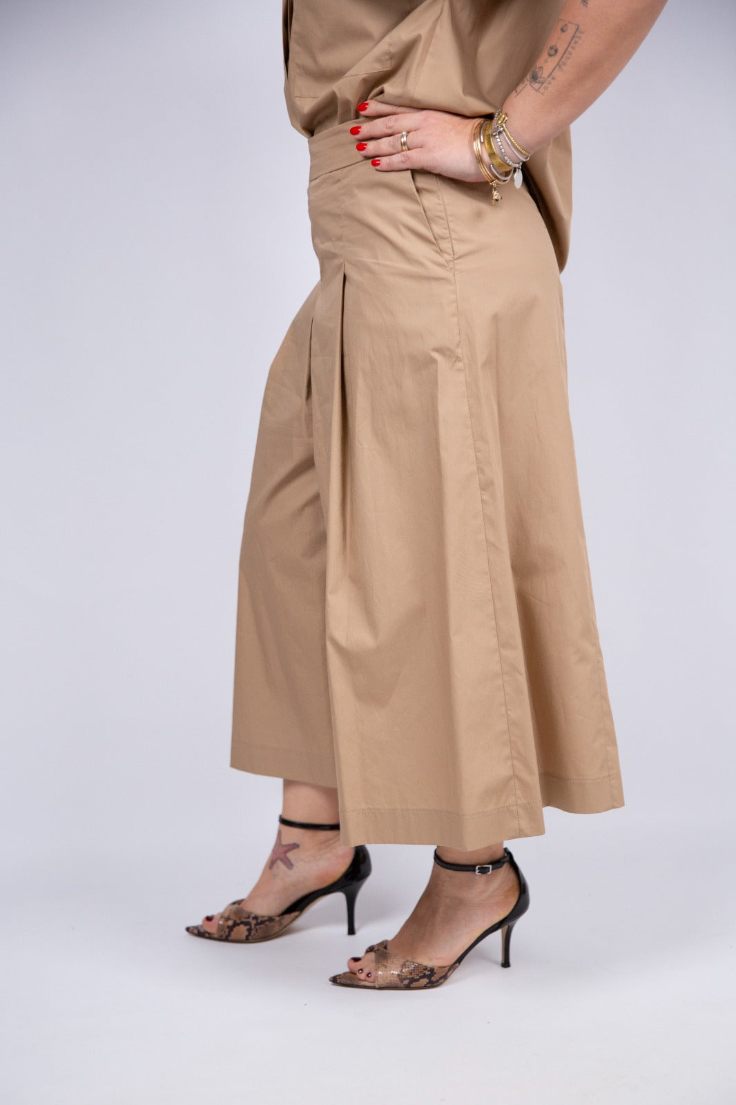 Tendine in Panta coulotte  con pinces