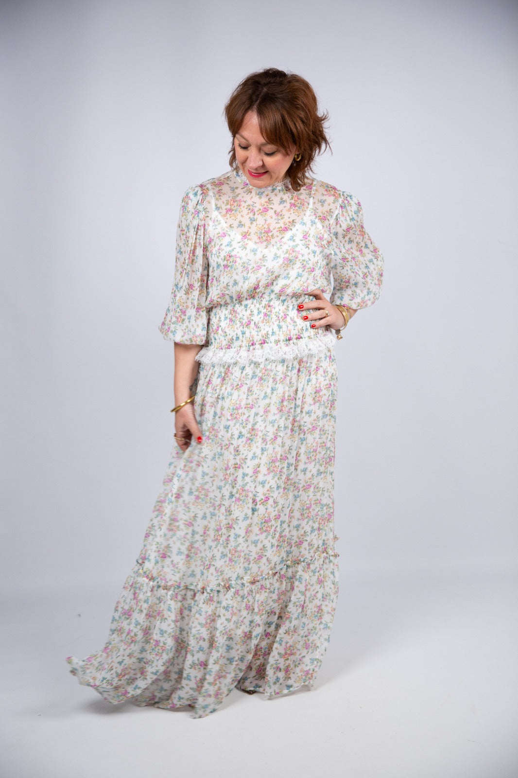 Motel diffusione moda Vestiti floreale con sottoveste